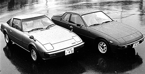発売前から何かとポルシェ924と比較されたサバンナRX-7。実際にアメリカではプアマンズポルシェと呼ばれることもあった