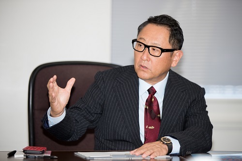 自動車税について強い意志のある豊田会長。ユーザーの負担低減を第一に考えてくれている