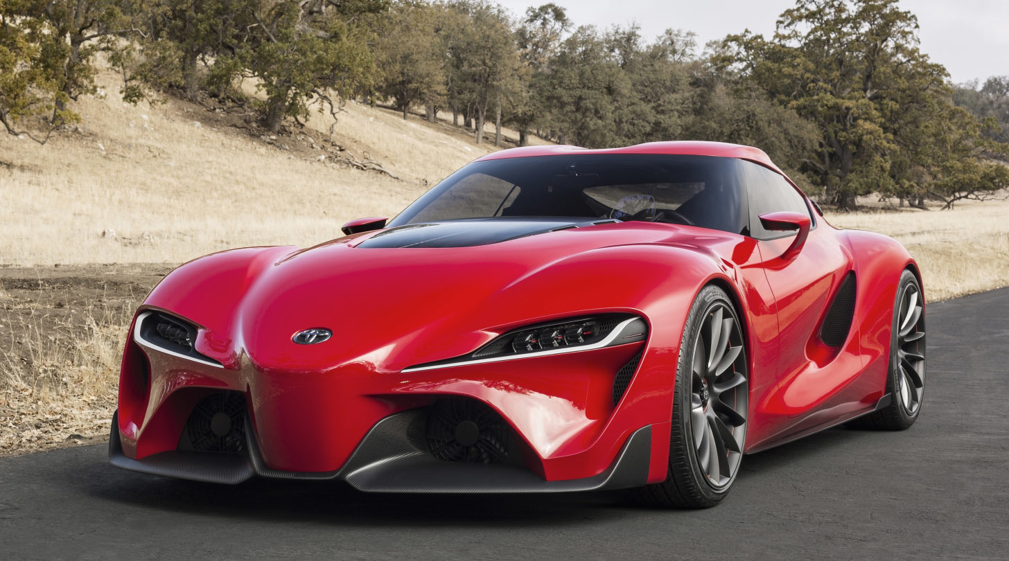 2014年1月に開催されたデトロイトショーに出品された「FT-1」。4年前は、さすがにここまでデザインを踏襲した「スープラ」となって登場するとは思わなかった