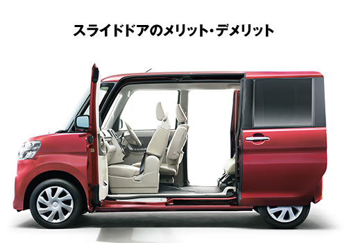 ピラーレス(前部と後部のドアの間の柱がない)のタント。開口部は1480mm!